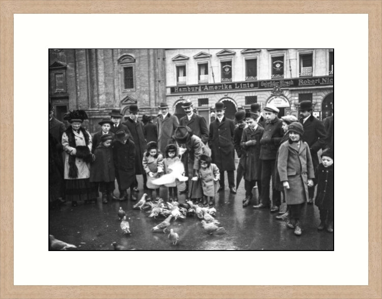 Feeding Pigeons, Munich, Germany