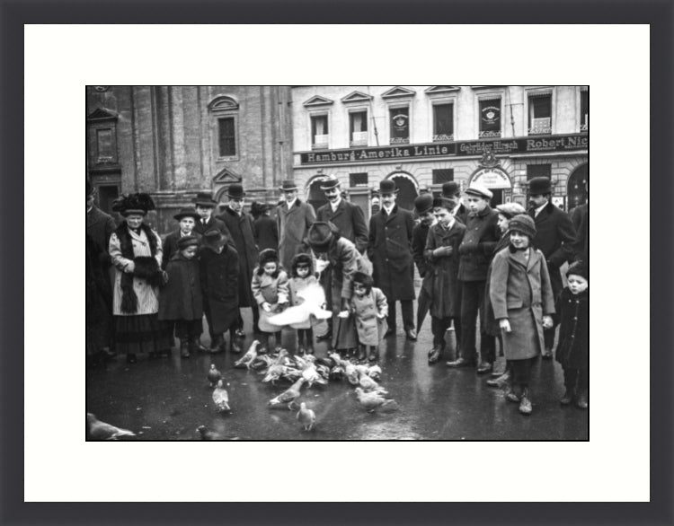 Feeding Pigeons, Munich, Germany